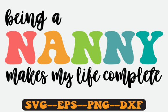 Review: Nanny Love Quotes Groovy Retro SVG for Embroidery