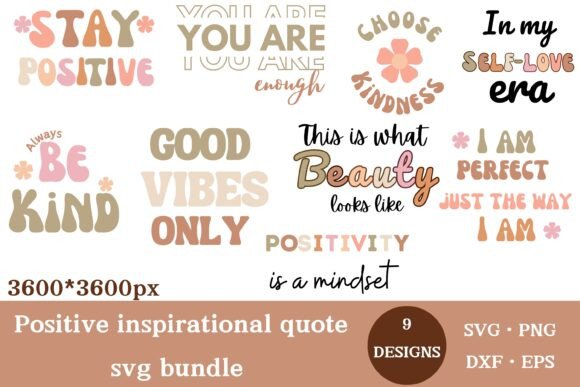 Review: Positive Inspirational Quotes Bundle for Embroidery