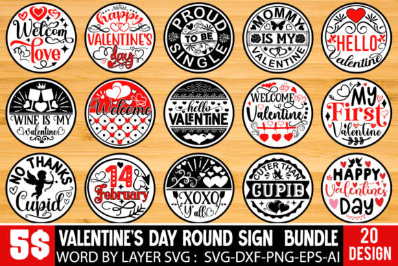Review: Valentine’s Day Round Sign SVG Bundle