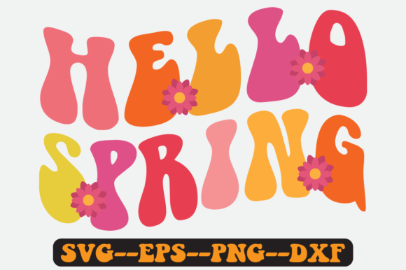 Reviewing Hello Spring Quote Retro Svg Design