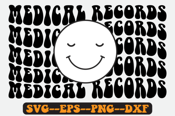 Reviewing the Medical Records Quote Retro SVG